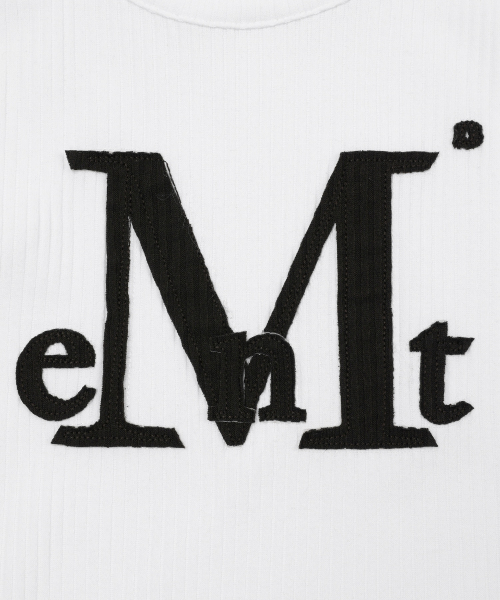 MUCENT(ムセント)の「ワディアプリケロゴスリーブレスナシ(2カラー)(Tシャツ/カットソー・レディース・ホワイト/ブラック・FREE)」の7枚目の写真