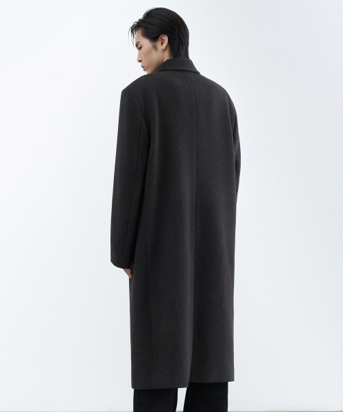 MUSINSA STANDARD（ムシンサスタンダード）の「カシミヤブレンドオーバーショルダーバルマカンコート[チャコールグレー]（チェスターコート・メンズ・その他・X-LARGE/MEDIUM/LARGE/XX-LARGE）」の5枚目の写真