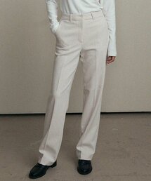 straight slim pants-ivory