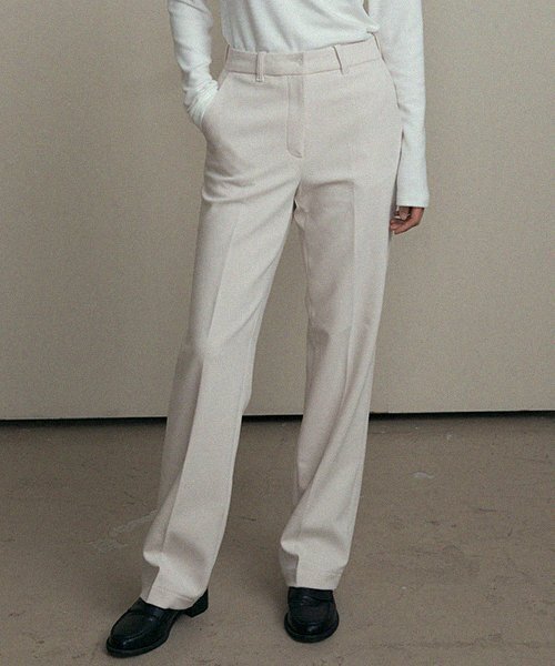 LINGSEOUL(リングソウル)の「straight slim pants-ivory(スラックス・レディース・その他・MEDIUM)」の1枚目の写真