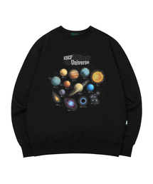 スペースブックプリント スウェット ブラック
