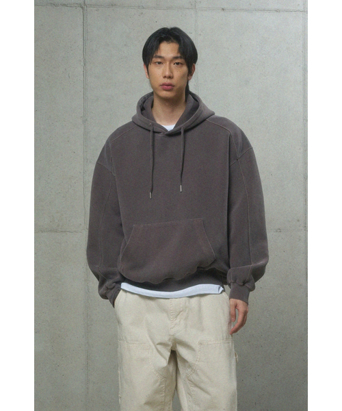 MOOD INSIDE（ムードインサイド）の「ピグメントヘビースウェットフードパーカー_Brown（パーカー・レディース・その他・MEDIUM/LARGE/X-LARGE）」の2枚目の写真