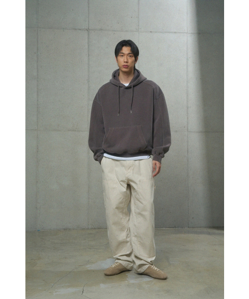 MOOD INSIDE（ムードインサイド）の「ピグメントヘビースウェットフードパーカー_Brown（パーカー・レディース・その他・MEDIUM/LARGE/X-LARGE）」の3枚目の写真