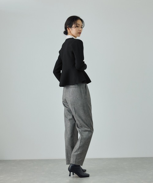 ROPE'（ロペ）の「ウール混ニットペプラムカーディガン/イージーケア・セットアップ対応（ニット/セーター・レディース・ブラウン/ブラック・FREE）」の11枚目の写真