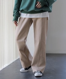 微起毛セミフレアパンツ