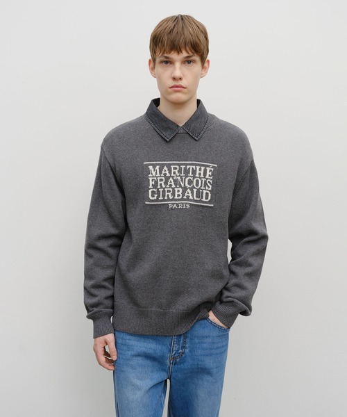 MARITHE + FRANCOIS GIRBAUD(マリテフランソワジルボー)の「CLASSIC LOGO KNIT PULLOVER(ニット/セーター・レディース・Navy/オートミール/チャコール・SMALL/MEDIUM/LARGE)」の4枚目の写真