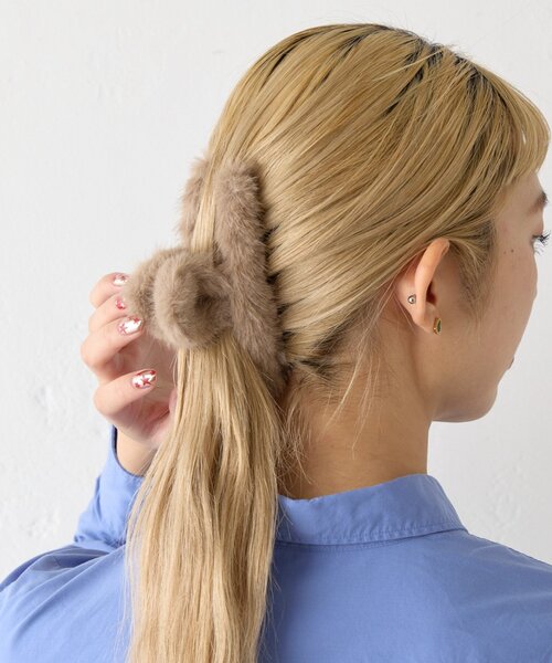 BIRTHDAY BAR（バースデイバー）の「ファーバンス（バレッタ/ヘアクリップ・レディース・ベージュ/グリーン/ホワイト・0）」の3枚目の写真