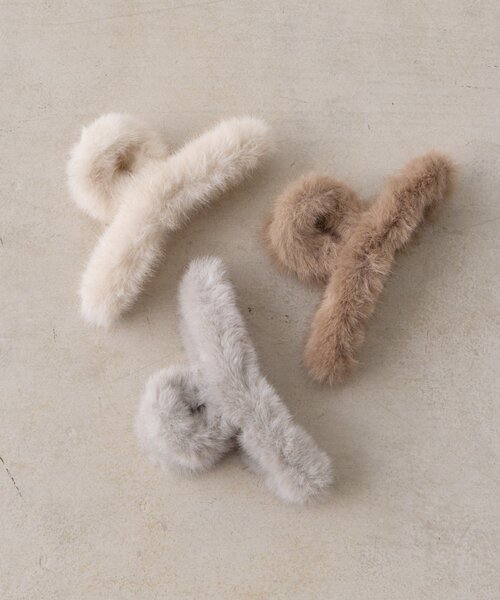 BIRTHDAY BAR（バースデイバー）の「ファーバンス（バレッタ/ヘアクリップ・レディース・ベージュ/グリーン/ホワイト・0）」の4枚目の写真