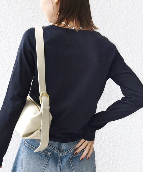 セール】〈洗濯機可能〉ラメ クルーネック 長袖 ニット（ニット