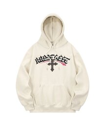 KHC0162 レタリングクロスガット 起毛 フードクリーム