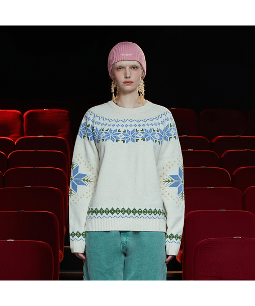 UNALLOYED(アナロイド)の「アーガイルノルディックニット / アイボリー(ニット/セーター・レディース・その他・MEDIUM/LARGE)」の1枚目の写真
