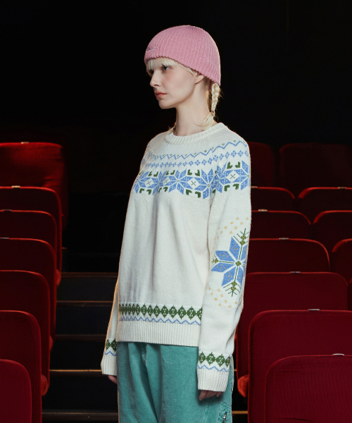 UNALLOYED(アナロイド)の「アーガイルノルディックニット / アイボリー(ニット/セーター・レディース・その他・MEDIUM/LARGE)」の2枚目の写真