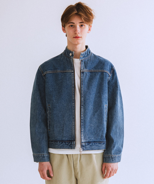 QT8 GARMENTS(キューティーエイトガーメント)の「RG Denim Moto Jacket (Blue)(デニムジャケット・レディース・その他・X-LARGE/MEDIUM/LARGE)」の1枚目の写真