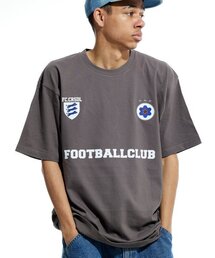 FCクリームソーダラップ 半袖Tシャツ チャコール ホワイト