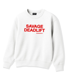 GRANDIOSITY（グランディオシティ）の「SAVAGE DEADLIFT LOGO オーバーサイズ スウェット（ホワイト）（スウェット）」