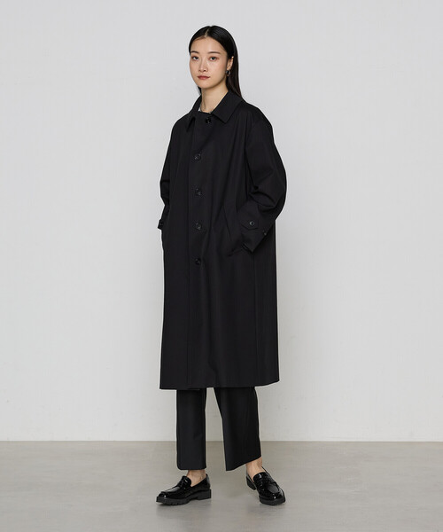 COMME CA（コムサ）の「〔 TALLサイズ 〕 コットンダブルクロスストレッチ コート（その他アウター・レディース・ブラック・15号）」の2枚目の写真