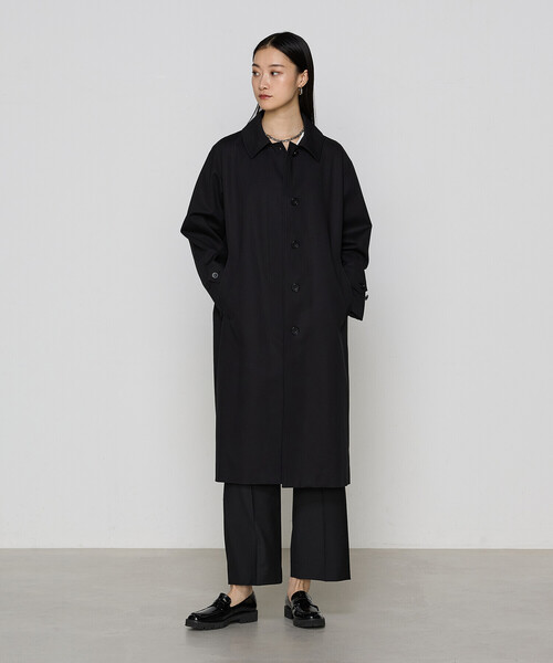 COMME CA（コムサ）の「〔 TALLサイズ 〕 コットンダブルクロスストレッチ コート（その他アウター・レディース・ブラック・15号）」の3枚目の写真