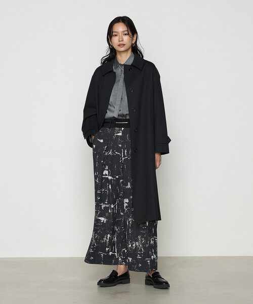 COMME CA（コムサ）の「〔 TALLサイズ 〕 コットンダブルクロスストレッチ コート（その他アウター・レディース・ブラック・15号）」の7枚目の写真