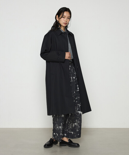 COMME CA（コムサ）の「〔 TALLサイズ 〕 コットンダブルクロスストレッチ コート（その他アウター・レディース・ブラック・15号）」の8枚目の写真