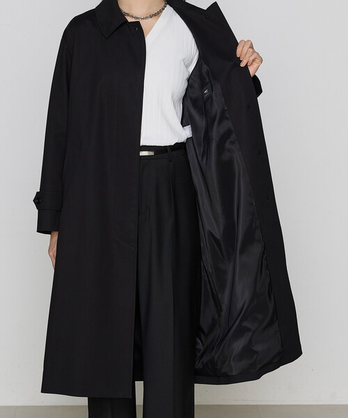 COMME CA（コムサ）の「〔 TALLサイズ 〕 コットンダブルクロスストレッチ コート（その他アウター・レディース・ブラック・15号）」の20枚目の写真