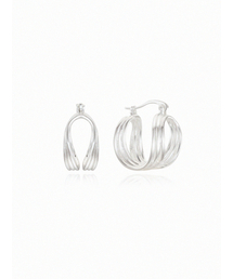 Layered line earring