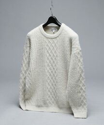 WOOL MIX メランジシャギー アランニット