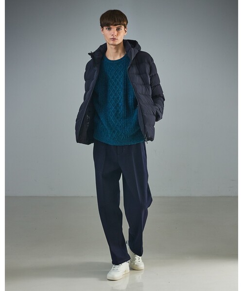 ABAHOUSE（アバハウス）の「WOOL MIX メランジシャギー アランニット（ニット/セーター・メンズ・ブルー/ホワイト/ダークネイビー/オレンジ・46/48）」の20枚目の写真