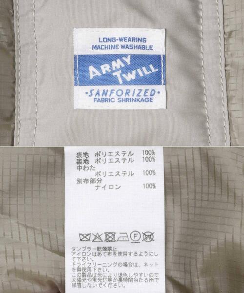 ARMY TWILL(アーミーツイル)の「ARMY TWILL Pe Weather Padding Jacket(ダウンジャケット/コート・メンズ・ブラック/グレー・LARGE/MEDIUM)」の10枚目の写真