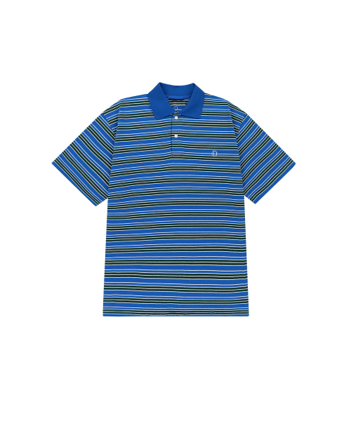 ENDOOR(エンドア)の「Washed stripe polo 1/2 shirt (blue stripe)(ポロシャツ・メンズ・その他・1/2/3)」の3枚目の写真