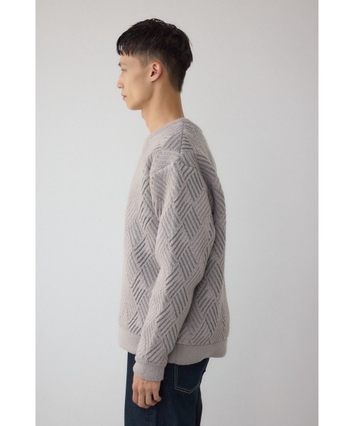 AZUL by moussy(アズールバイマウジー)の「ダイヤ柄ニットトップス(ニット/セーター・メンズ・ブラック/ネイビー/グレー・MEDIUM/LARGE)」の20枚目の写真