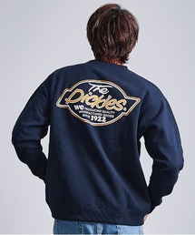 『Dickes/ディッキーズ』裏起毛刺繍プリントクルーネック