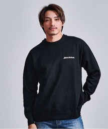 『Dickes/ディッキーズ』裏起毛刺繍プリントクルーネック