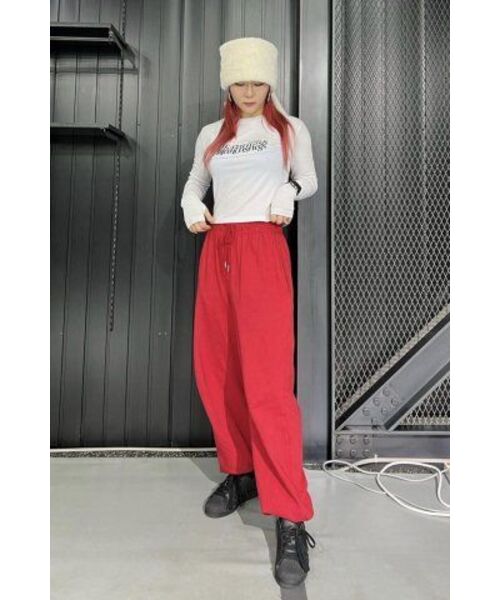 DXOH（ディソエイチ）の「スタックスローガンロゴウォーマークロップTシャツ[ホワイト]（Tシャツ/カットソー・レディース・その他・FREE）」の10枚目の写真
