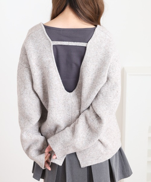 FUNALIVE（ファンアライブ）の「Uネックプルオーバー（スウェット・レディース・ブラウン/ベージュ/グレー・M）」の18枚目の写真