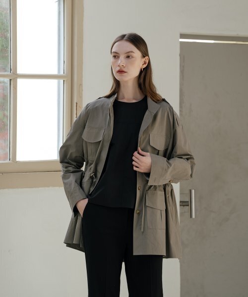 YOUNESS(ユニス)の「khaki cargo jacket(ミリタリージャケット・レディース・その他・FREE)」の2枚目の写真