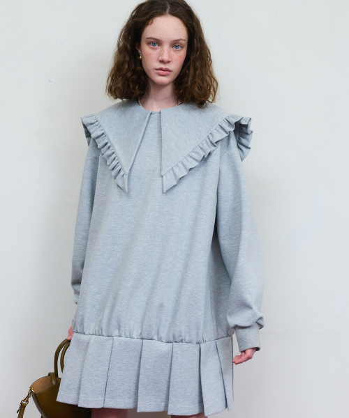DEWEDEWE(デュイデュイ)の「ビッグカラードレス (2カラー)(ワンピース・レディース・ブラック/グレー・SMALL/MEDIUM)」の4枚目の写真
