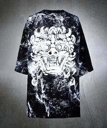 ロゴラフペインティングルーズフィット半袖Tシャツブラック