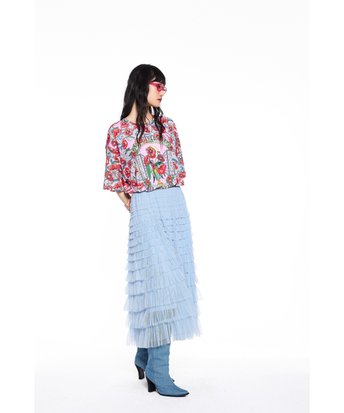 GREEDILOUS(グリディアス)の「Mesh tiered skirt(スカート・レディース・その他・S/M/L/XS)」の2枚目の写真