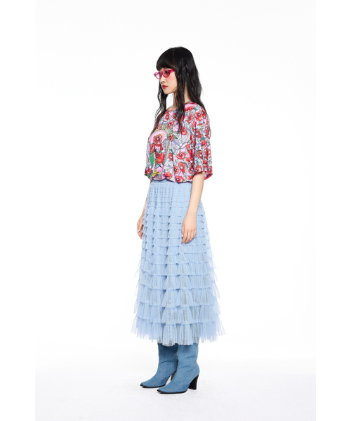 GREEDILOUS(グリディアス)の「Mesh tiered skirt(スカート・レディース・その他・S/M/L/XS)」の4枚目の写真