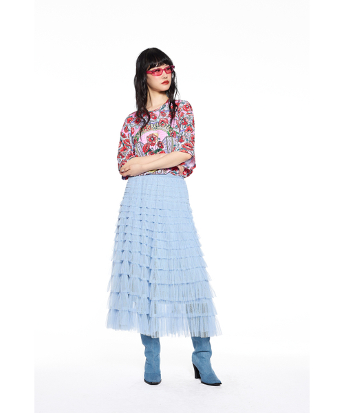 GREEDILOUS(グリディアス)の「Mesh tiered skirt(スカート・レディース・その他・S/M/L/XS)」の5枚目の写真