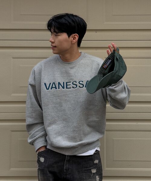 VANESSA(バネッサ)の「820g VANESSA ロゴ刺繍スウェットシャツ_チャコール(スウェット・メンズ・チャコール・FREE)」の12枚目の写真