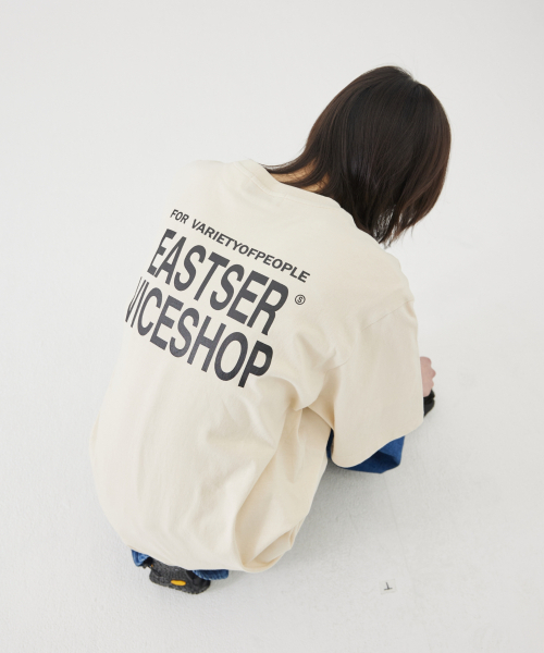 eastserviceshop（イーストサービスショップ）の「Vice Shop Half T - Cream（Tシャツ/カットソー・レディース・アイボリー・SMALL/MEDIUM/LARGE）」の2枚目の写真