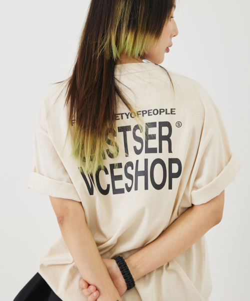 eastserviceshop（イーストサービスショップ）の「Vice Shop Half T - Cream（Tシャツ/カットソー・レディース・アイボリー・SMALL/MEDIUM/LARGE）」の4枚目の写真