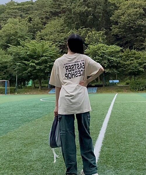 eastserviceshop（イーストサービスショップ）の「Vice Shop Half T - Cream（Tシャツ/カットソー・レディース・アイボリー・SMALL/MEDIUM/LARGE）」の6枚目の写真