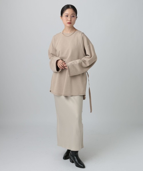 LEPSIM(レプシィム)の「レイヤードオーバースウェット 613152(スウェット・レディース・ブラウン/チャコールグレー/グレイッシュベージュ・FREE)」の8枚目の写真