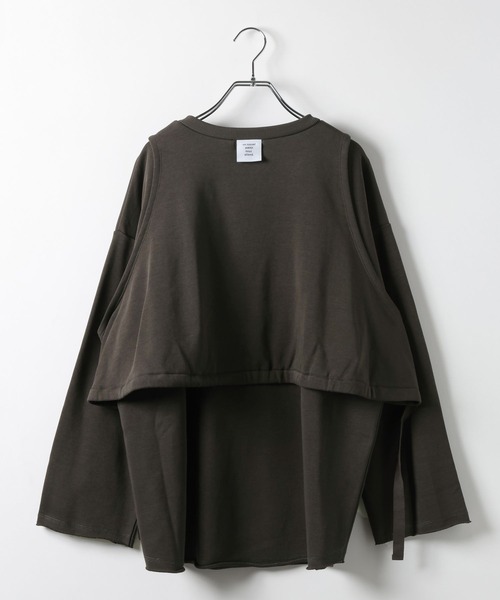 LEPSIM(レプシィム)の「レイヤードオーバースウェット 613152(スウェット・レディース・ブラウン/チャコールグレー/グレイッシュベージュ・FREE)」の22枚目の写真