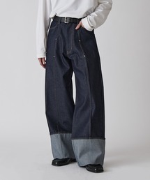 Lui's | 【Neucon】ROLL UP TUCK WIDE STRAIGHT DENIM / ロールアップタックワイドストレートデニム / セットアップ対応(デニムパンツ)