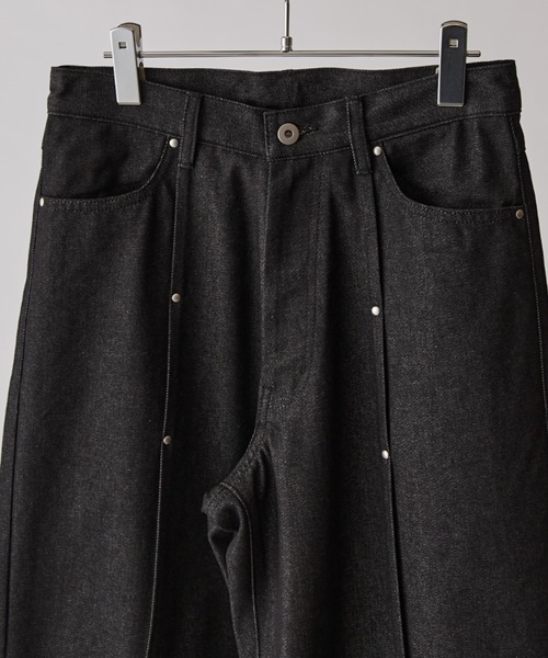 Lui's（ルイス）の「【Neucon】ROLL UP TUCK WIDE STRAIGHT DENIM / ロールアップタックワイドストレートデニム / セットアップ対応（デニムパンツ・メンズ・ブラック/インディゴブルー・1/2）」の19枚目の写真