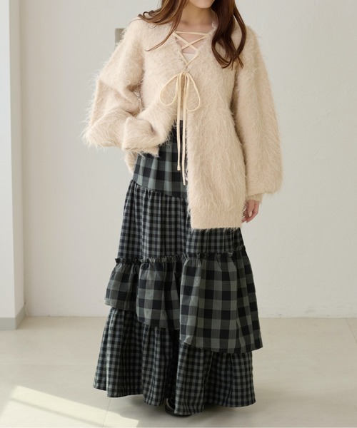 apres jour clair（アプレジュールクレア）の「【apres jour clair】アソートチェックスカート（スカート・レディース・ブラウン系その他/オフホワイト/ブラック系その他・X-LARGE/フリー）」の20枚目の写真