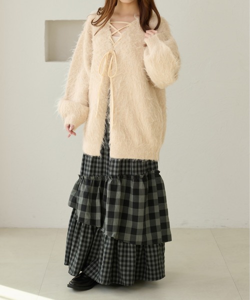 apres jour clair（アプレジュールクレア）の「【apres jour clair】アソートチェックスカート（スカート・レディース・ブラウン系その他/オフホワイト/ブラック系その他・X-LARGE/フリー）」の22枚目の写真